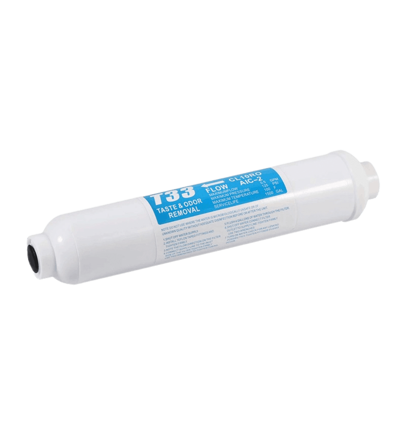 Cartucho de filtro T33 de remoção de odor para filtro de água RO