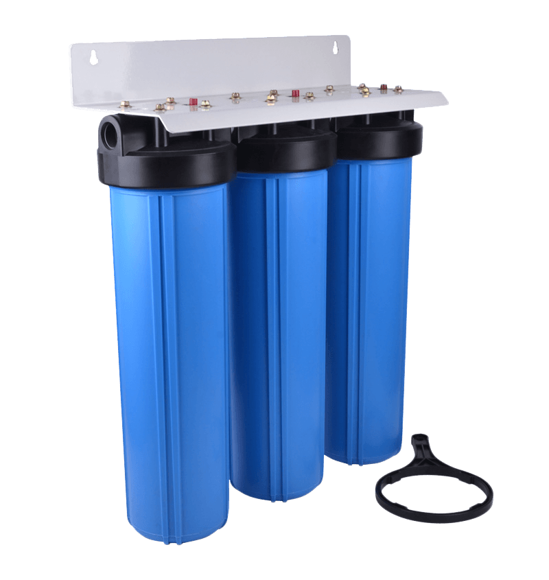 Filtro PP, cartuchos de bloco de carbono, grupo de filtros de caixa de filtro azul para purificador de filtro de água H-DPG03