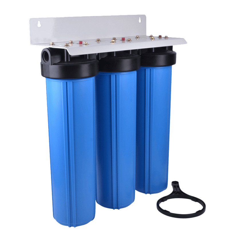 Filtro PP, cartuchos de bloco de carbono, grupo de filtros de caixa de filtro azul para purificador de filtro de água H-DPG03