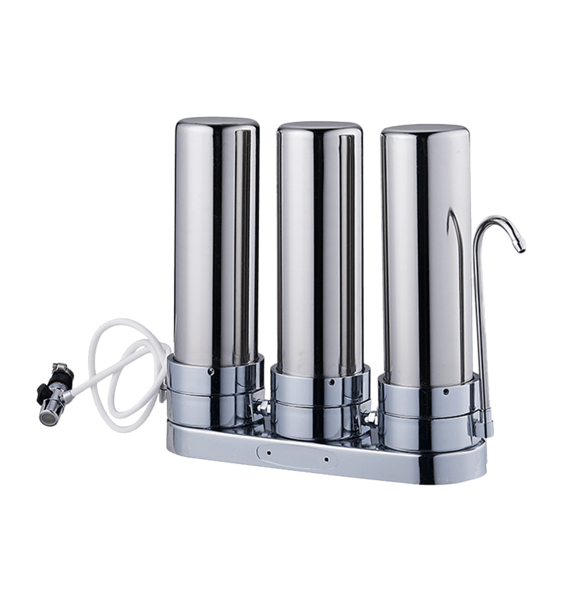 304 filtro de água de 3 estágios de aço inoxidável 103SST